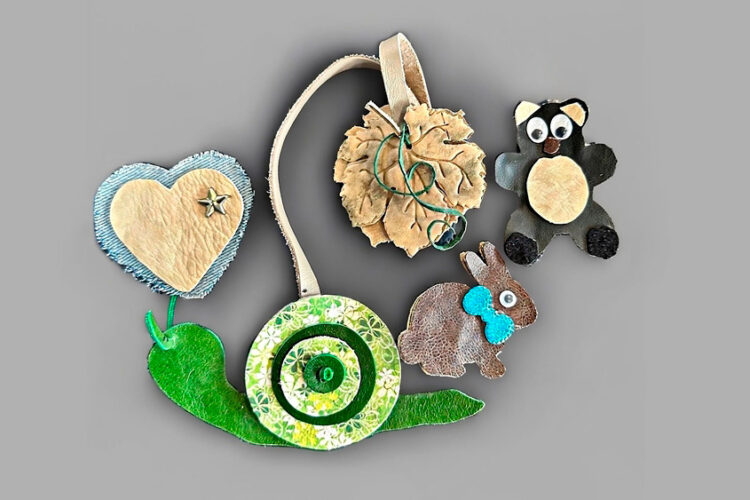 Создание броши из старой кожи